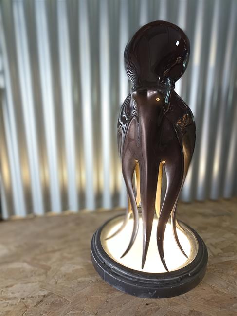 sculpture résine poulpe marron