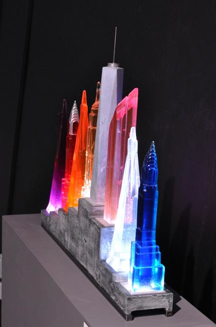 sculpture lumineuse gratte ciel